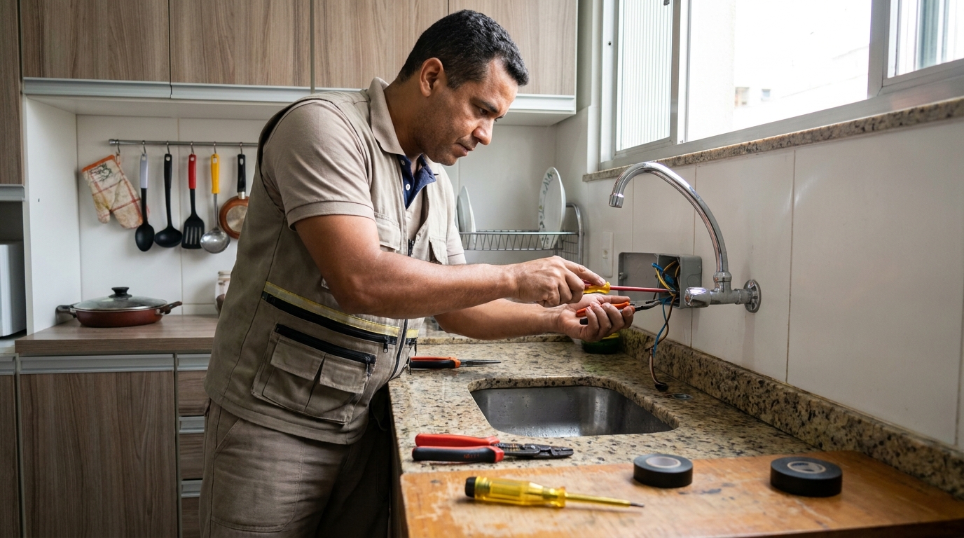 Instalação em Cozinha ou Área Gourmet em Uberlândia‑MG