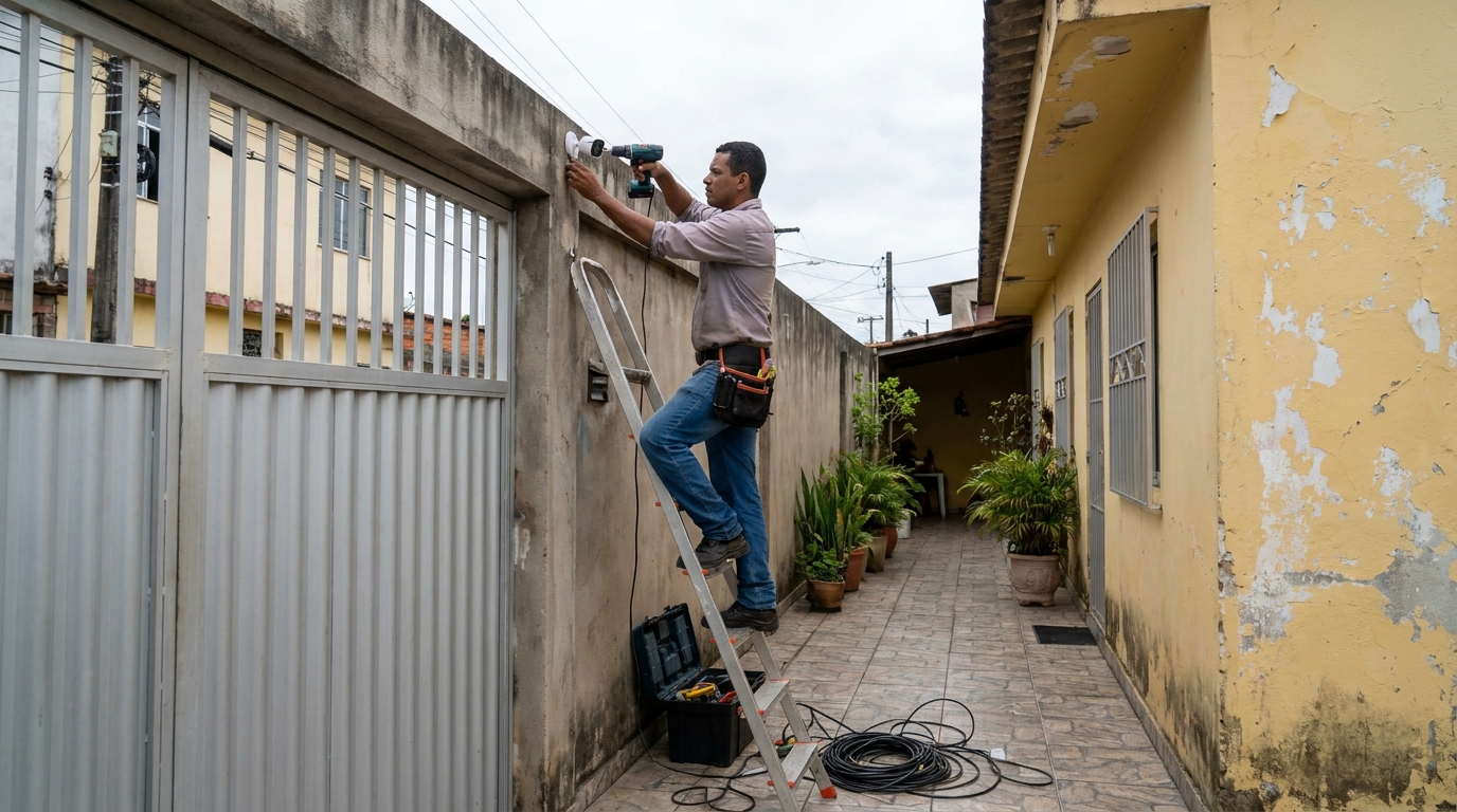 Passagem de Cabeamento no Cazeca, Uberlândia‑MG